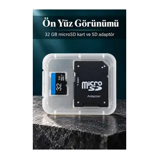 Şeffaf Kutulu 32 GB MicroSD Kart ve Adaptör