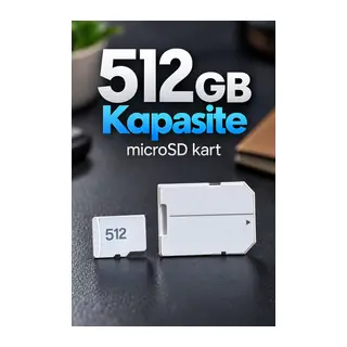 MicroSD Hafıza Kartı 512 GB SD Adaptörlü