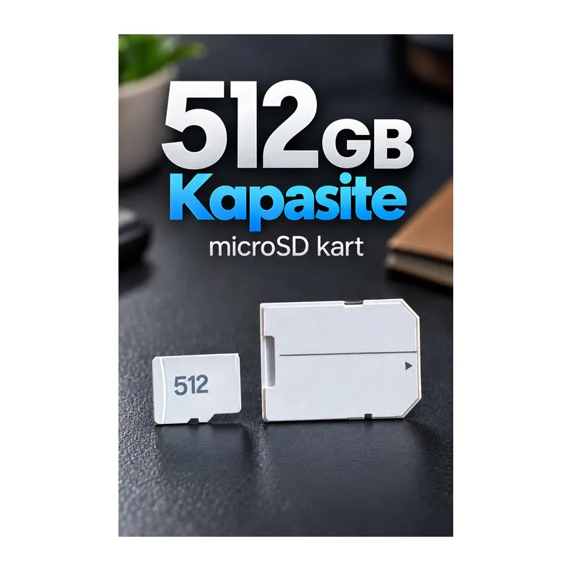 MicroSD Hafıza Kartı 512 GB SD Adaptörlü