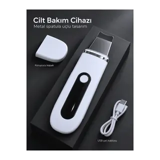 Evde Yüz Bakımı İçin Şarj Edilebilir Metal Spatula Uçlu Cilt Bakım Cihazı