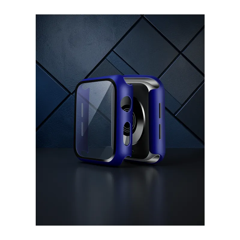 Apple Watch 40mm Camlı Kasa Ekran Koruyucu - Lacivert