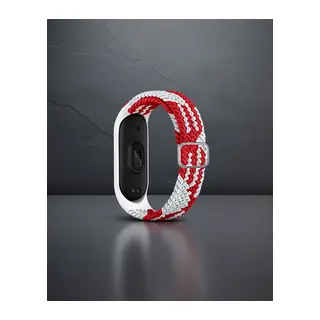 Xiaomi Mi Band 7 Kordon - Beyaz-kırmızı