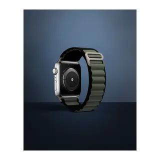 Apple Watch 42mm Mountain Kordon - Siyah-yeşil