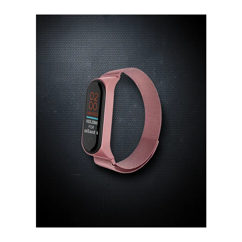 Xiaomi Mi Band 4 Metal Mıknatıslı Kordon - Rose