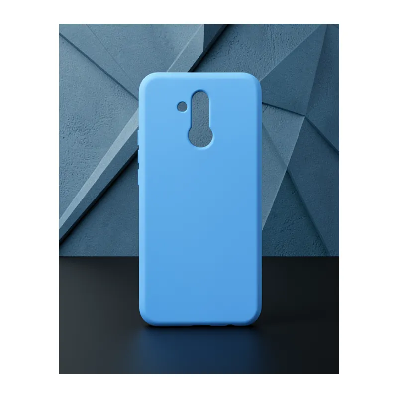 Huawei Mate 20 Lite Kılıf Nano İçi Kadife Silikon - Mavi