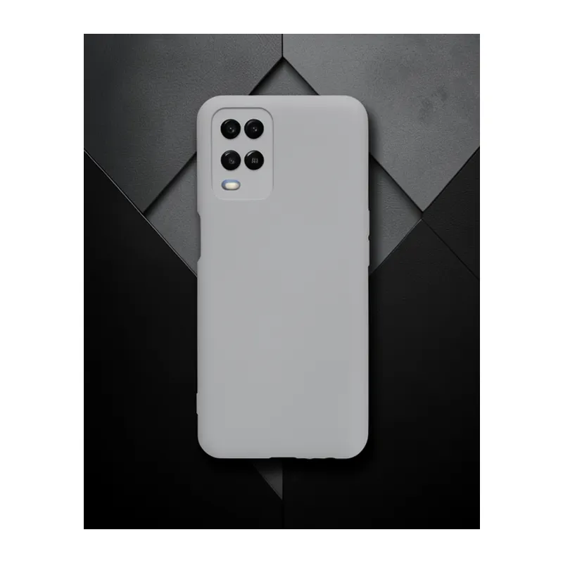 Oppo A54 4g Kılıf Nano İçi Kadife Silikon - Gri