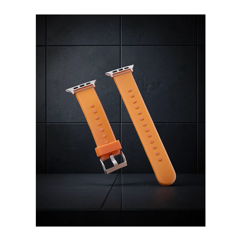 Apple Watch 38mm Jelly Silikon Kordon (saat Değildir) - Turuncu