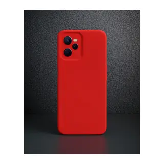 Realme C35 Kılıf Nano İçi Kadife Silikon - Kırmızı