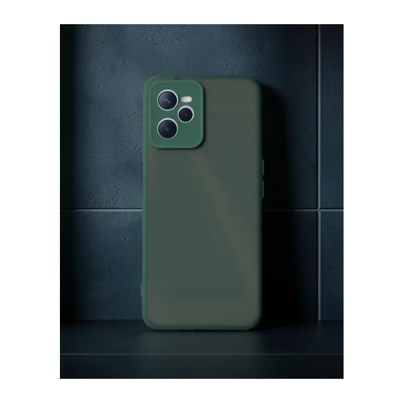 Realme C35 Kılıf Montreal Silikon Kapak - Yeşil