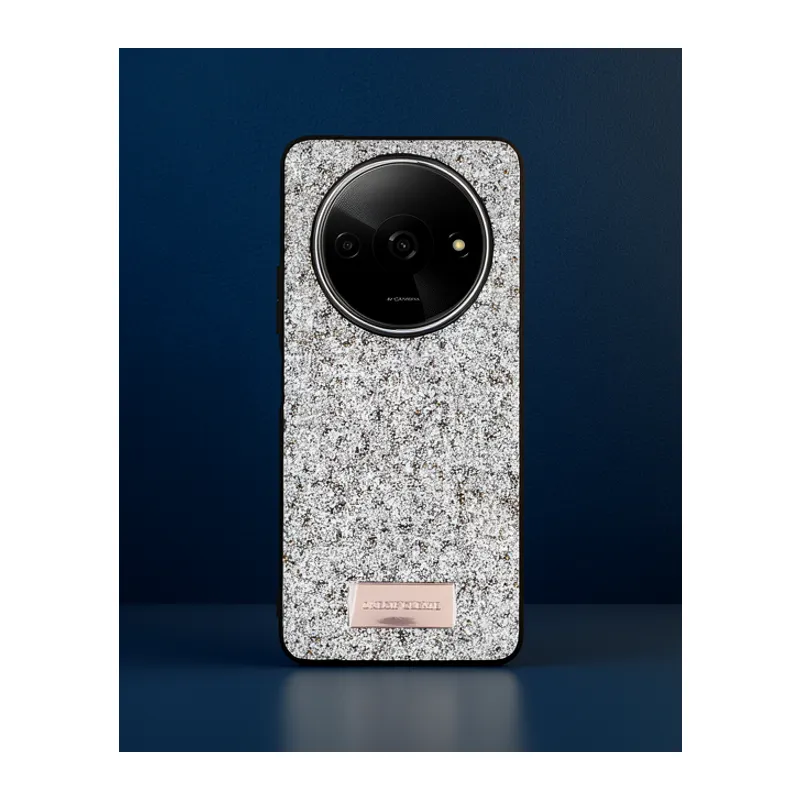 Onegif Xiaomi Redmi A3 4g Bright Simli Kapak - Gümüş