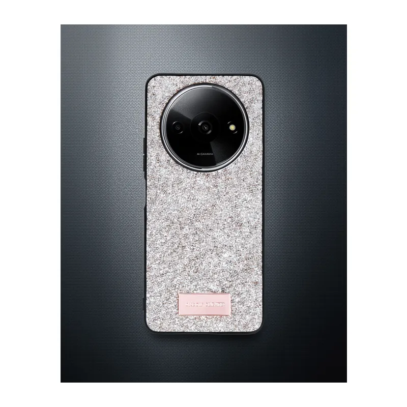 Onegif Xiaomi Redmi A3 4g Bright Simli Kapak - Gold