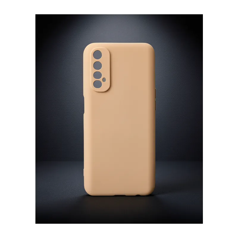 Realme 7 Kılıf Nano İçi Kadife Silikon - Pudra