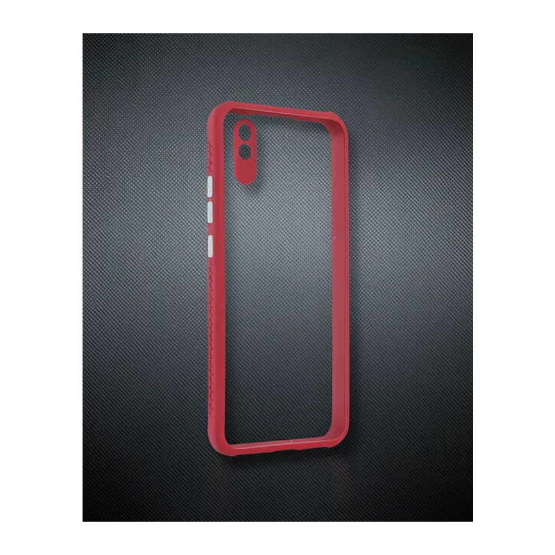 Xiaomi Redmi 9a Kılıf Miami Şeffaf Silikon - Fuşya
