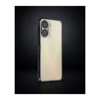 Vivo Y16 Kılıf Razer Lensli Silikon - Siyah