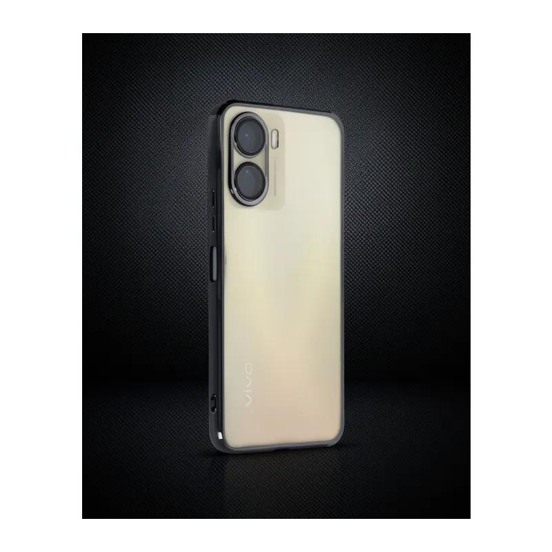 Vivo Y16 Kılıf Razer Lensli Silikon - Siyah