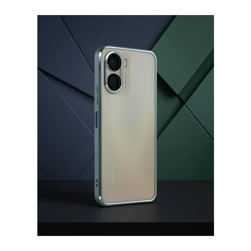 Vivo Y16 Kılıf Razer Lensli Silikon - Yeşil