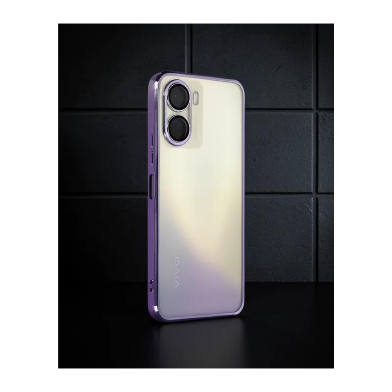 Vivo Y16 Kılıf Razer Lensli Silikon - Mor