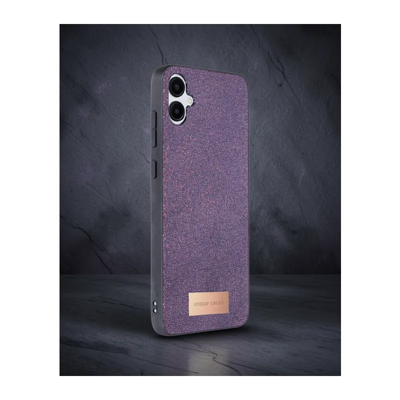 Onegif Samsung Galaxy A06 Bright Simli Kapak - Derin Mor