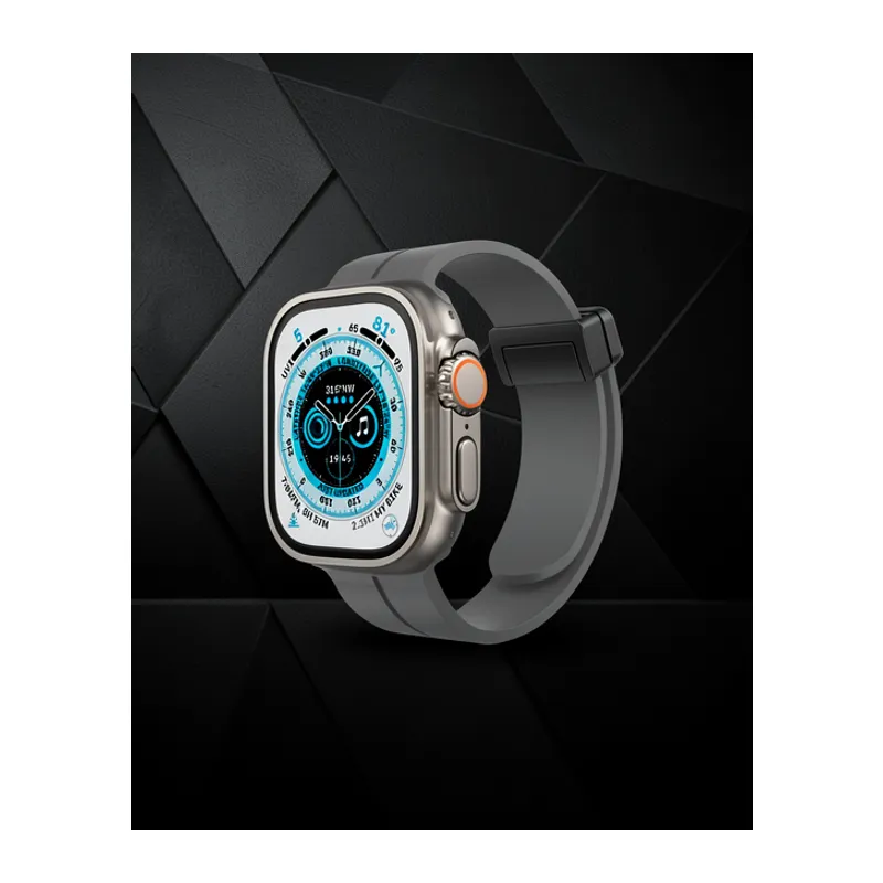 Apple Watch 38mm Kr412 Elegance Stylısh Kordon (saat Değildir) - Füme
