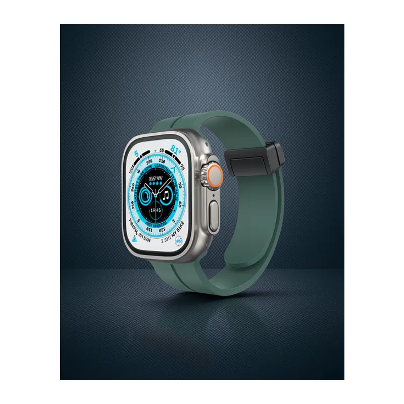 Apple Watch 38mm Kr412 Elegance Stylısh Kordon (saat Değildir) - Koyu Yeşil