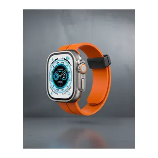 Apple Watch 42mm Kr412 Elegance Stylısh Kordon (saat Değildir) - Turuncu