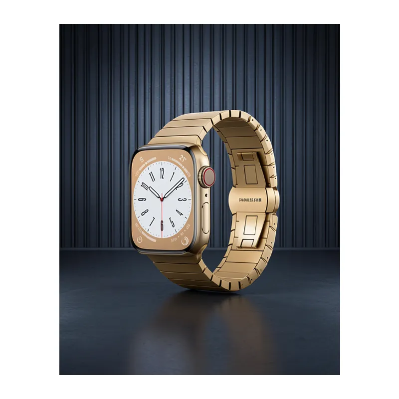 Apple Watch 42mm Kr413 Fine Steel Kordon (saat Değildir) - Gold