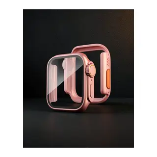 Apple Watch 41mm Watch 49mm Kasa Dönüştürücü Ve Ekran Koruyucu - Rose Gold