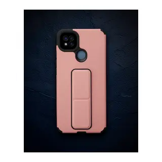 Xiaomi Redmi 9c Kılıf Mega Standlı Silikon - Pudra