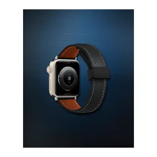 Apple Watch 38mm Kr414 Daks Deri Kordon (saat Değildir) - Siyah
