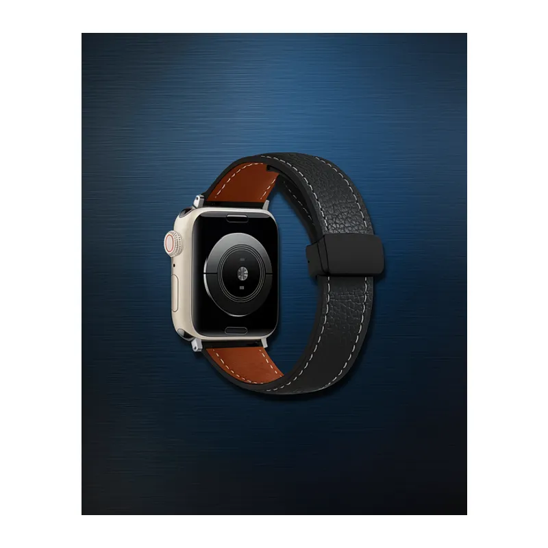 Apple Watch 38mm Kr414 Daks Deri Kordon (saat Değildir) - Siyah