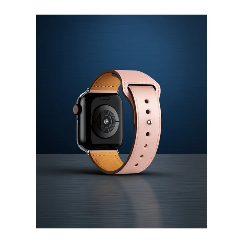 Apple Watch 42mm Kr415 Luaz Deri Kordon (saat Değildir) - Pembe