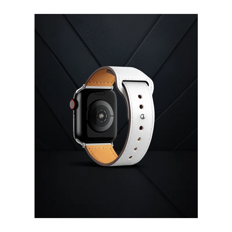 Apple Watch 42mm Kr415 Luaz Deri Kordon (saat Değildir) - Beyaz