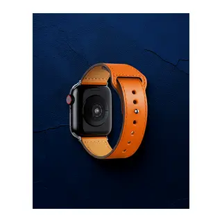 Apple Watch 42mm Kr415 Luaz Deri Kordon (saat Değildir) - Turuncu