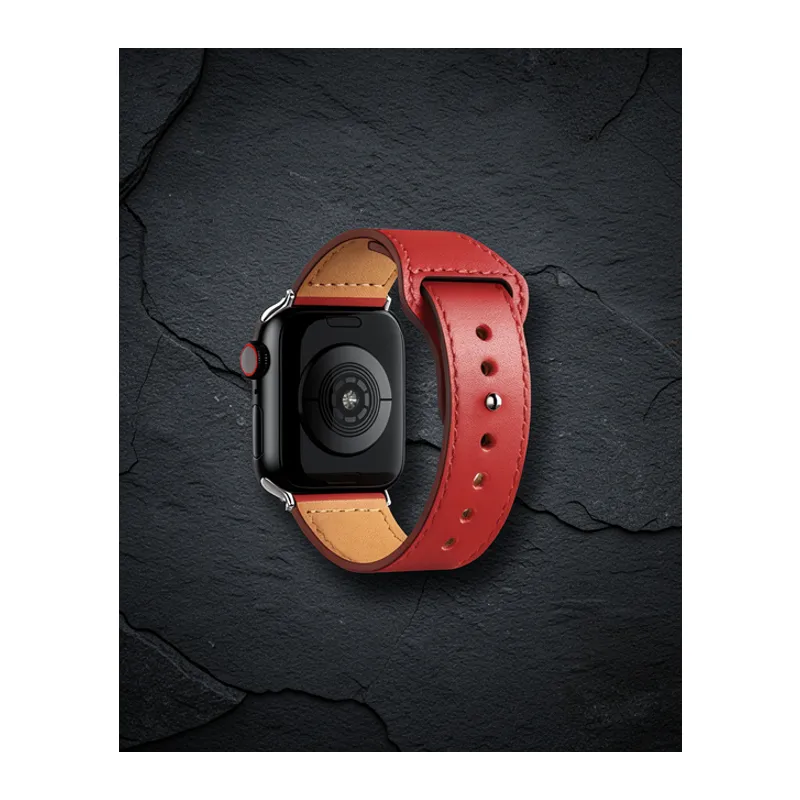 Apple Watch 42mm Kr415 Luaz Deri Kordon (saat Değildir) - Kırmızı