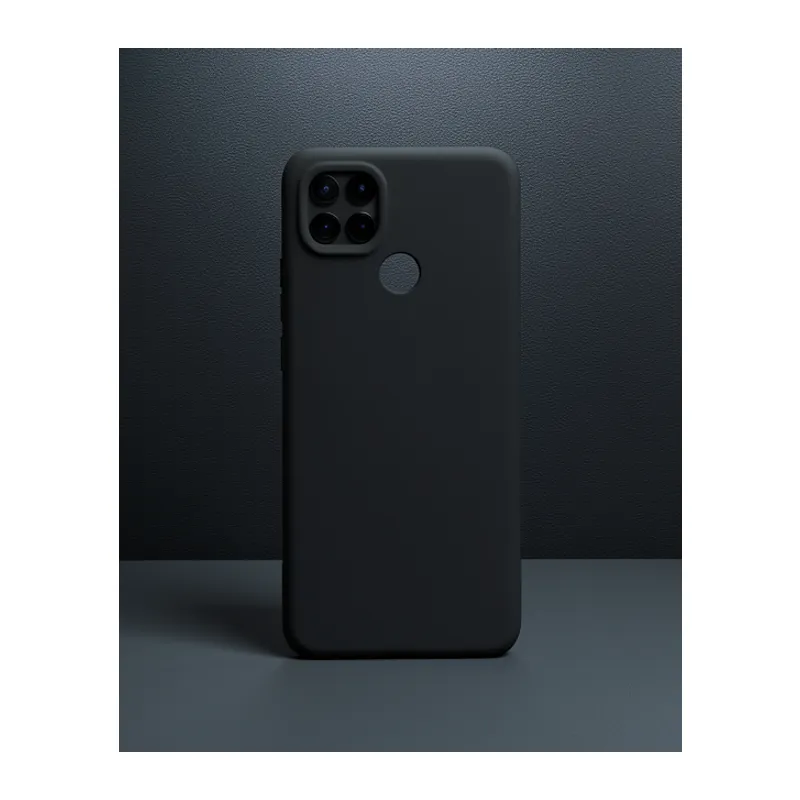 Oppo A15 Kılıf Nano İçi Kadife Silikon - Siyah