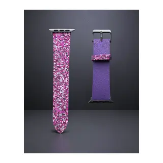 Apple Watch 42mm Ry Taşlı Kordon - Derin Mor