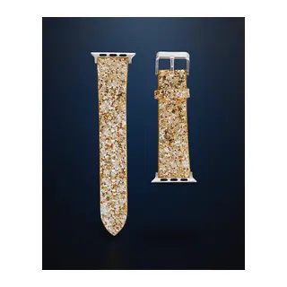 Apple Watch 38mm Ry Taşlı Kordon - Gold