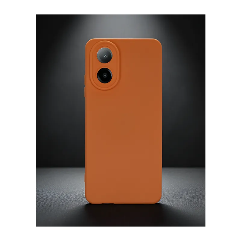 Oppo A38 Kılıf Nano İçi Kadife Silikon - Turuncu