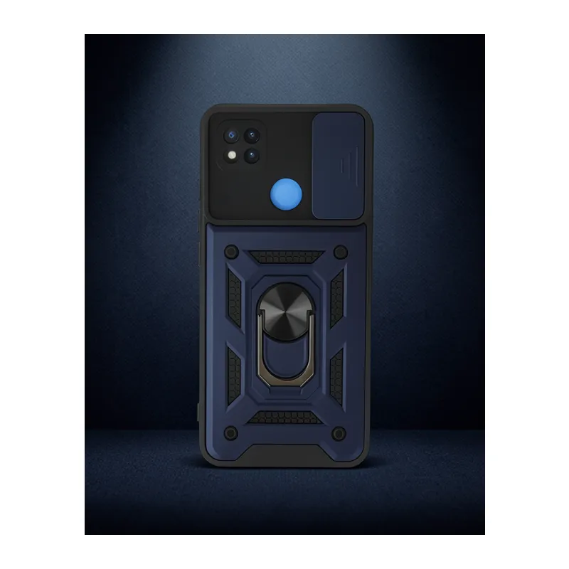 Xiaomi Redmi 9c Kılıf Pars Lens Yüzüklü Silikon - Lacivert