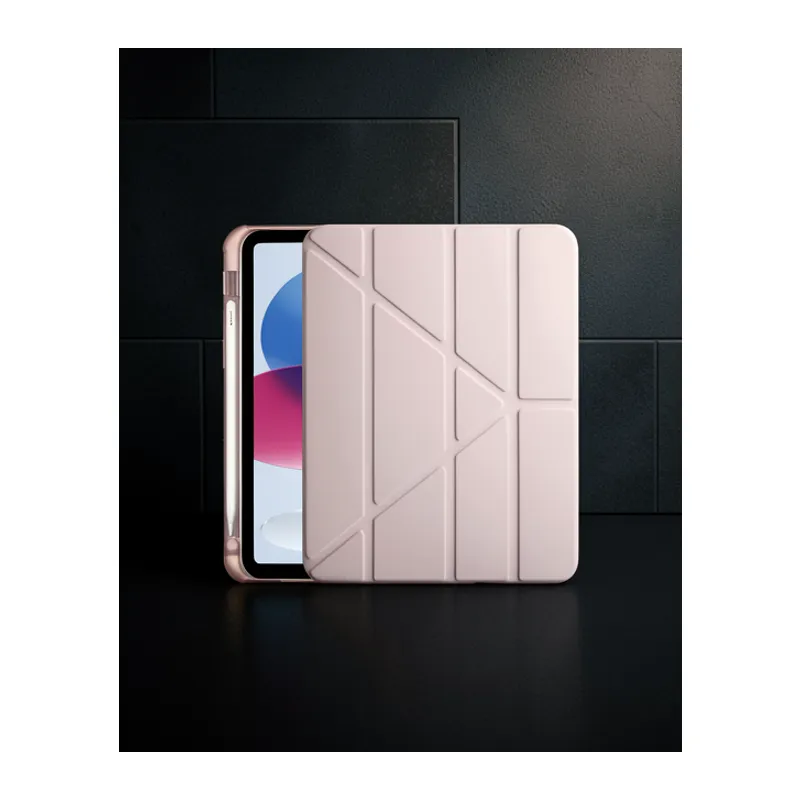 Apple İpad 2022 10.9 (10.nesil) Kılıf Kalemlikli Mars Tablet Kılıfı - Rose Gold