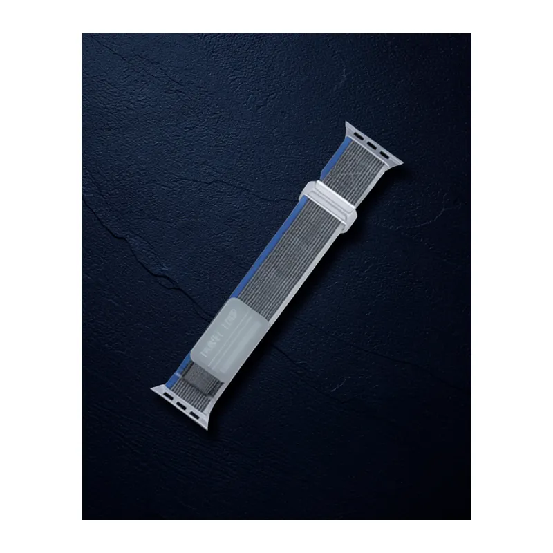 Apple Watch 38mm Alice Kumaş Kordon (saat Değildir) - Mavi-gri