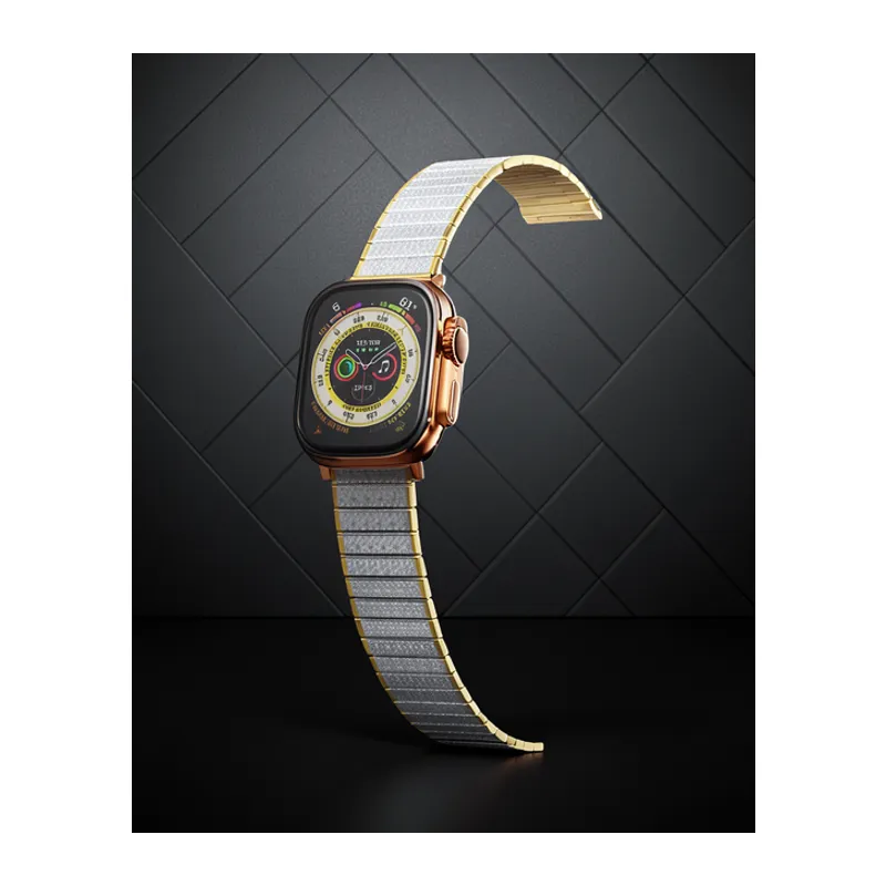 Apple Watch 42mm Made Metal Kordon (saat Değildir) - Gümüş-gold
