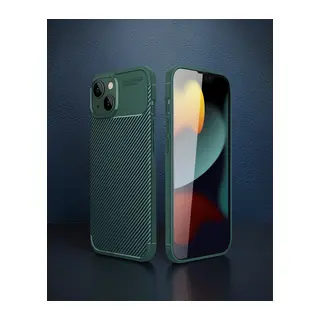 Apple İphone 14 Kılıf Auto Focus Karbon Kapak - Koyu Yeşil
