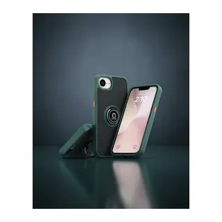 Apple İphone 16e Kılıf Montreal Yüzüklü Silikon Kapak - Yeşil