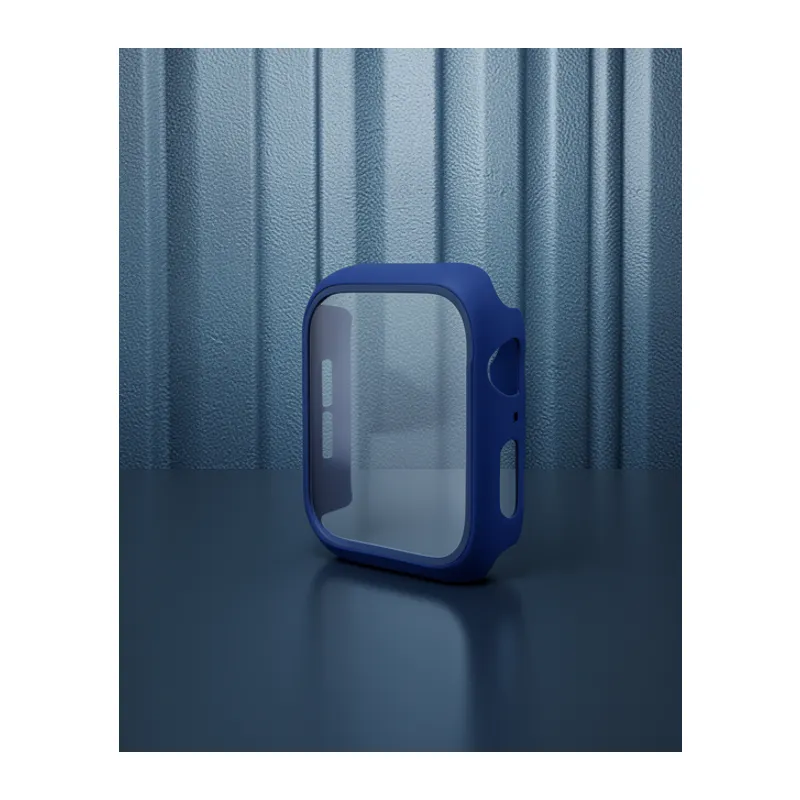Apple Watch 40mm Camlı Kasa Ekran Koruyucu - Mavi