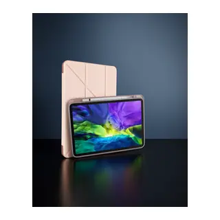 Apple İpad Pro 11 (2024) Kılıf Kalemlikli Mars Tablet Kılıfı - Rose Gold