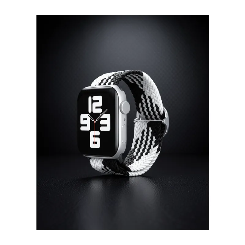 Apple Watch 38mm Kordon - Siyah-beyaz