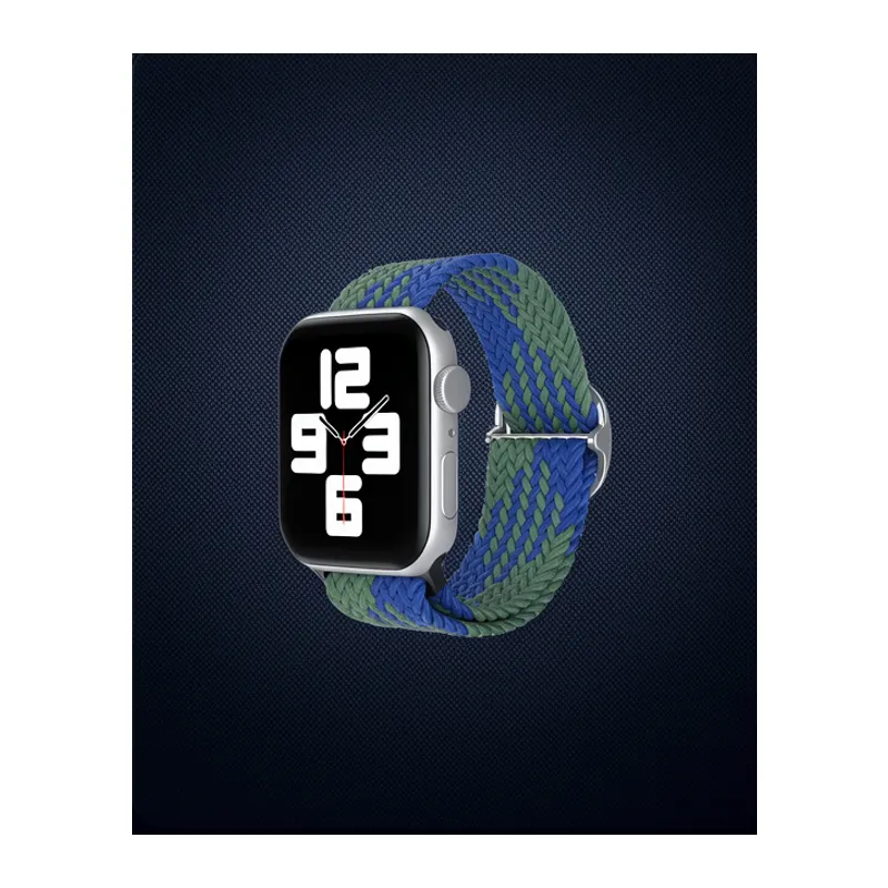 Apple Watch 42mm Kordon - Yeşil-lacivert