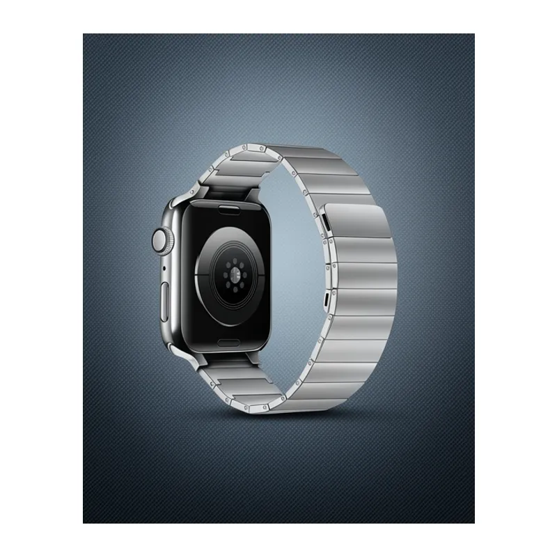 Apple Watch 38mm Kr404 Huks Kordon - Gümüş