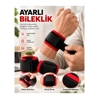 Ayarlanabilir Cırt Cırtlı Bileklik Günlük Kullanıma Uygun Rahat Bilek Desteği